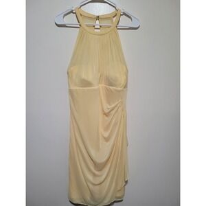 slim fit dress slacks David's Bridal One Shoulder Allover Rose Gold Sequined Bridesmaid Dress  Size:4  Sweet Purseonality